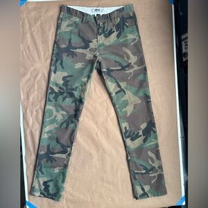 Baldwin denim womems camouflage chinos, trouser fit, straight leg